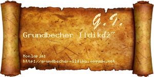 Grundbecher Ildikó névjegykártya
